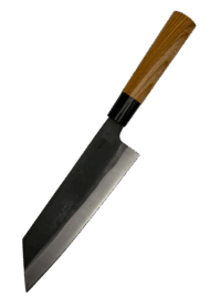 Japanese chef knife with wooden handle