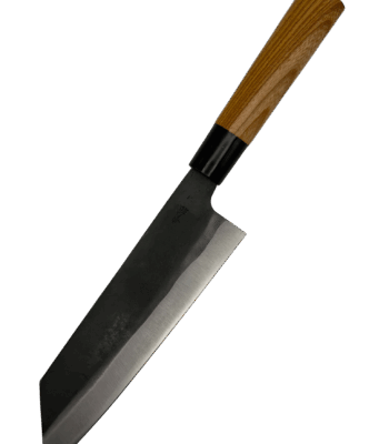 Japanese chef knife with wooden handle