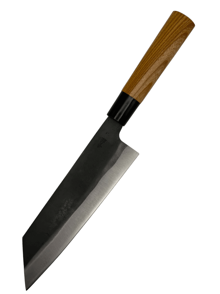 Japanese chef knife with wooden handle