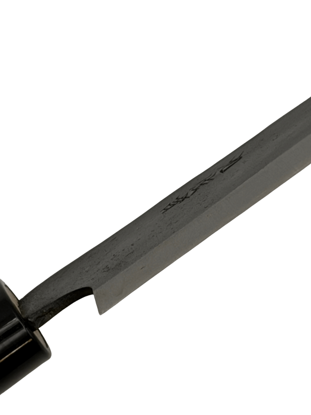 Close-up of sharp black knife blade
