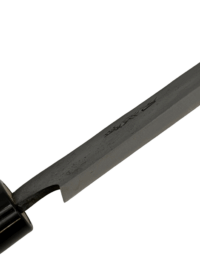 Close-up of sharp black knife blade
