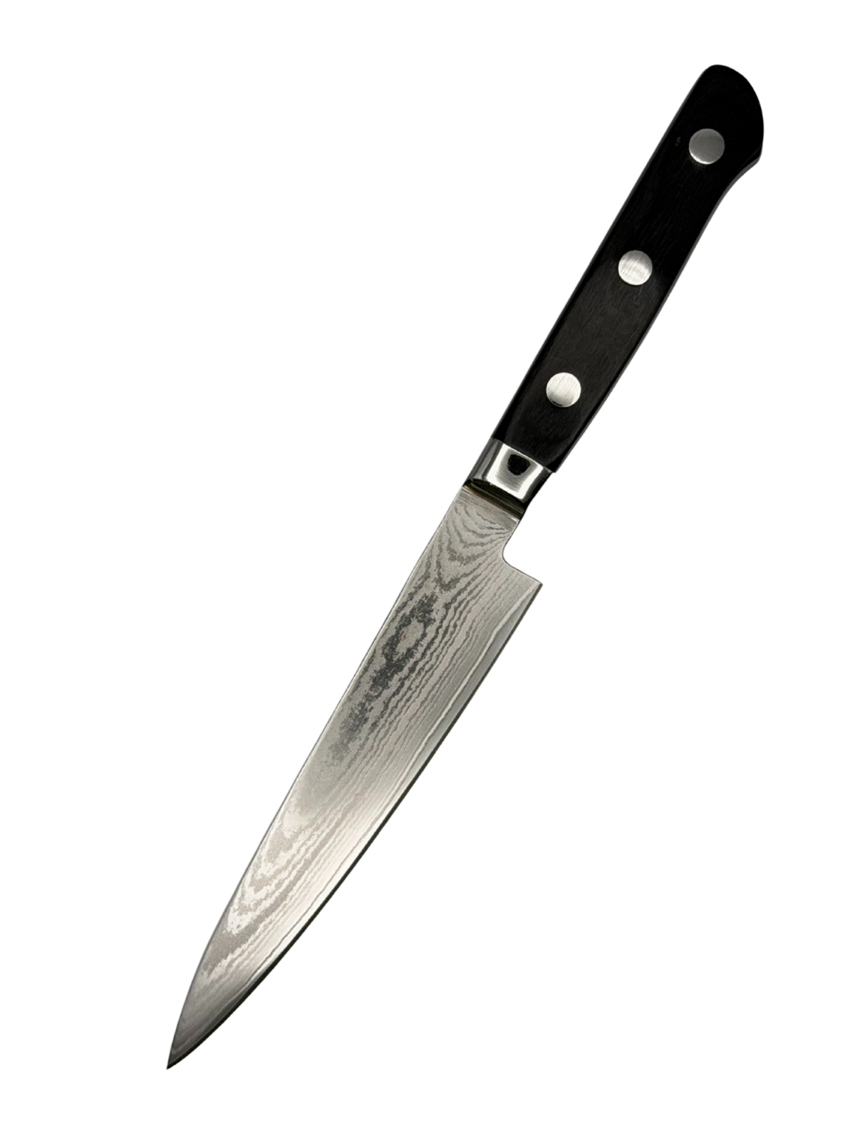 Chef's knife with a black handle