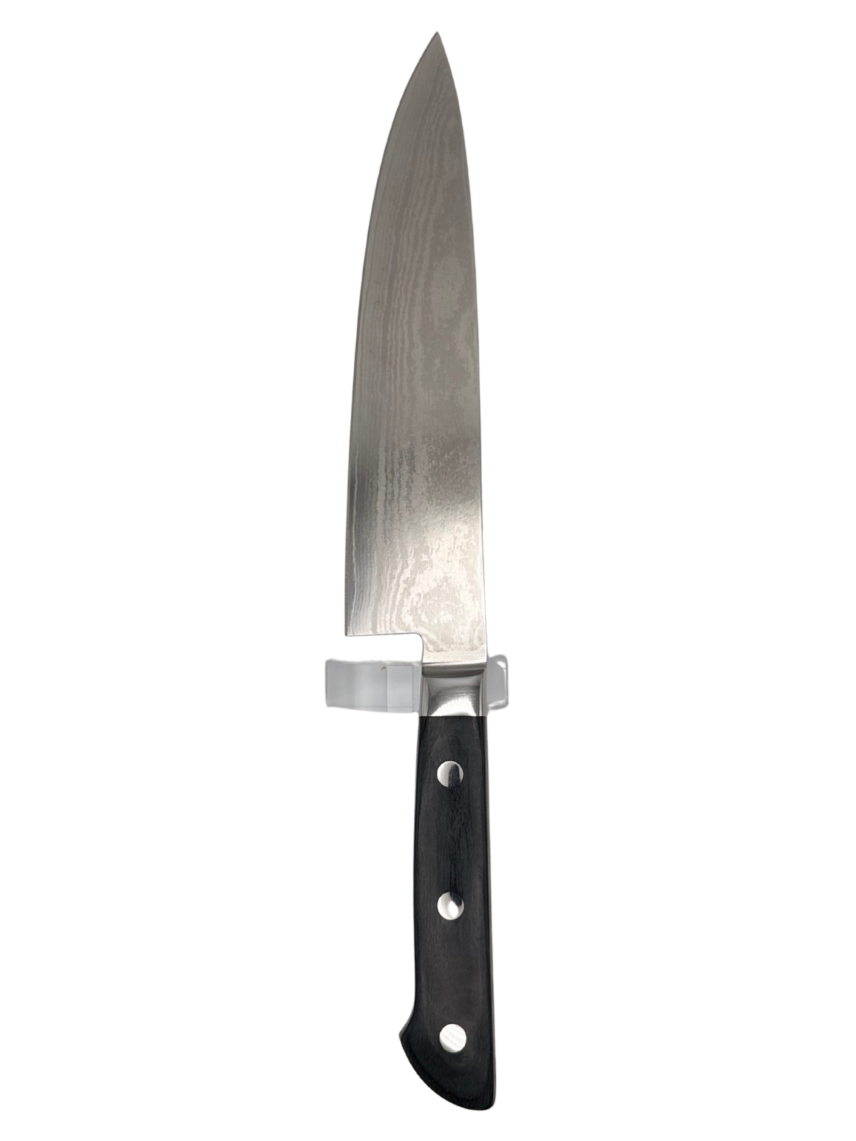 Satake 69-layer Damascus gyuto, blade pattern in full length