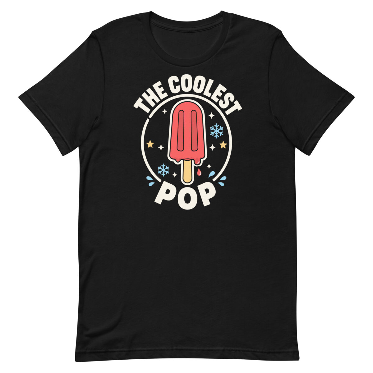 Black T-shirt with popsicle graphic design