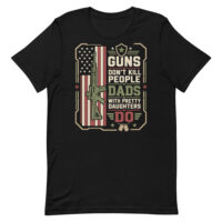 Black T-shirt with rifle and patriotic slogan