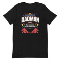 Black Dadman superhero graphic T-shirt design