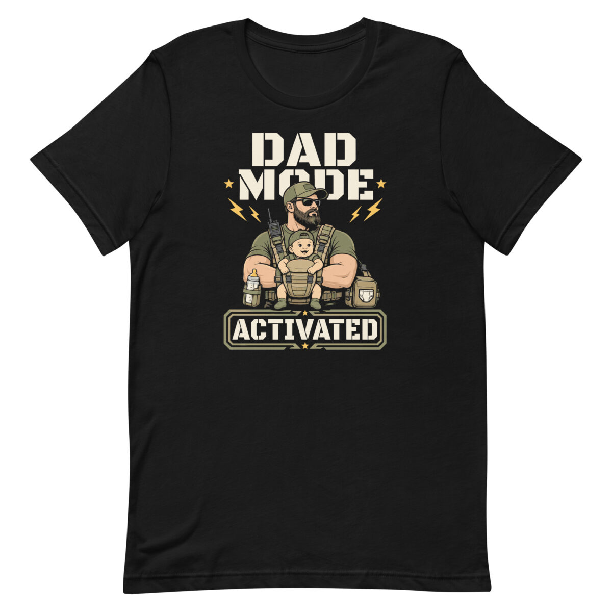 Dad Mode Activated tactical dad baby graphic tee