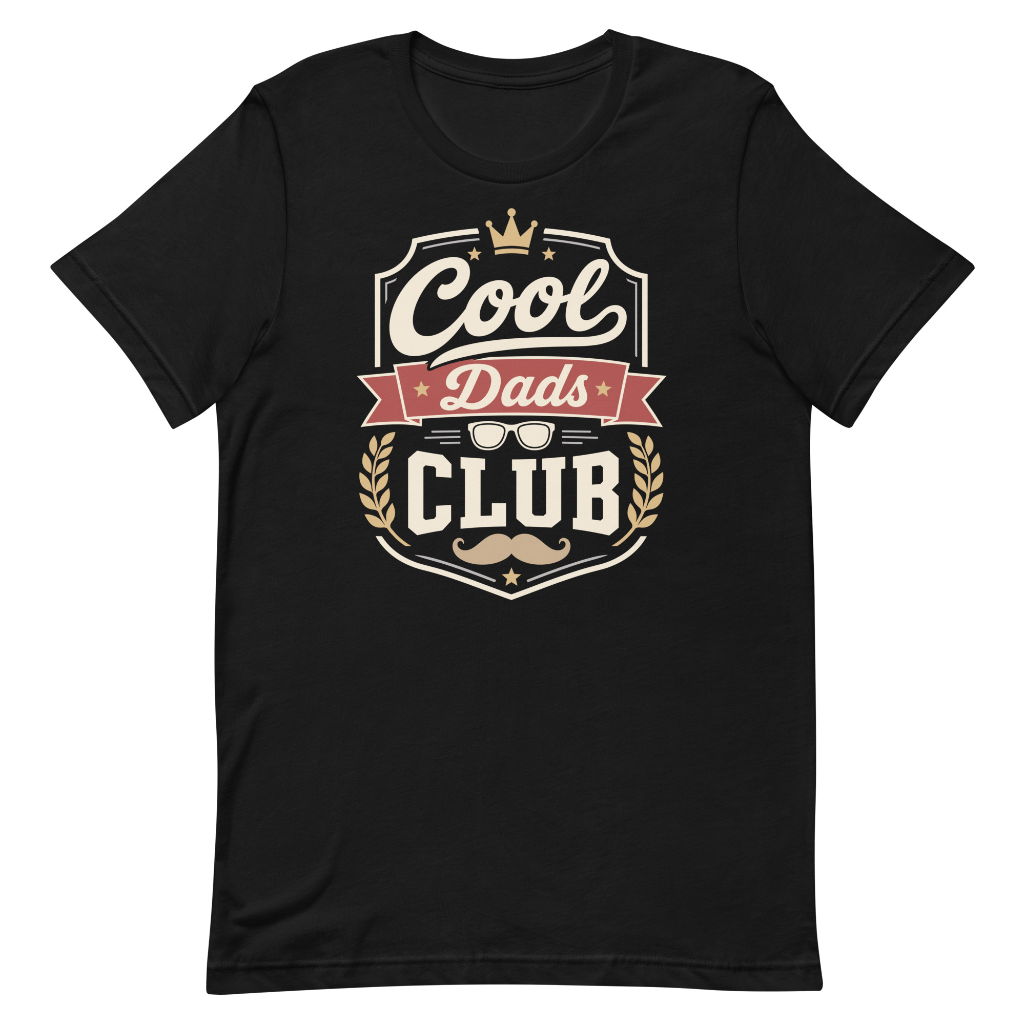 unisex-staple-t-shirt-black-front-6a6f63ff26c60.jpg Black Cool Dads Club graphic T-shirt