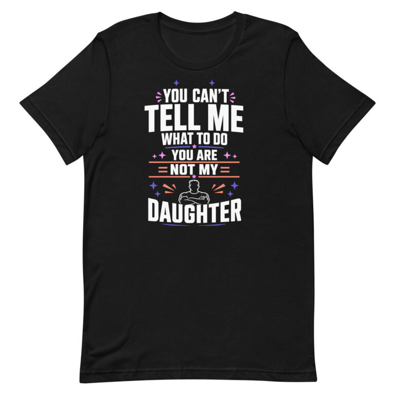 Black T-shirt with funny dad quote design