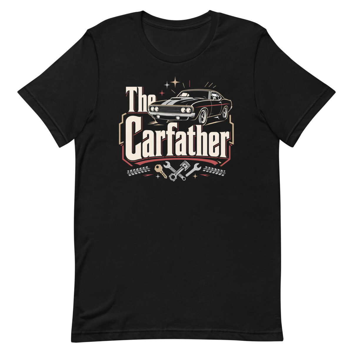 Black T-shirt with The Carfather car graphic