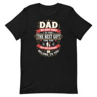 Black T-shirt with sentimental Dad quote design