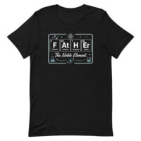 Black T-shirt with periodic table Father design