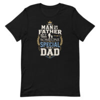 Black T-shirt with inspirational dad quote design
