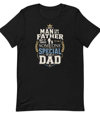Black T-shirt with inspirational dad quote design