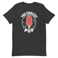 Black T-shirt with popsicle graphic and slogan