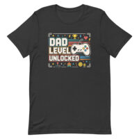 Dad Level Unlocked gaming graphic T-shirt