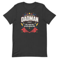 Black Dadman superhero graphic T-shirt