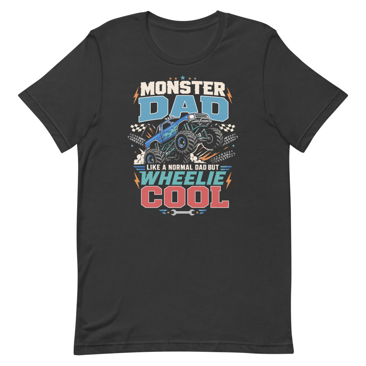 Monster Dad wheelie cool monster truck T-shirt