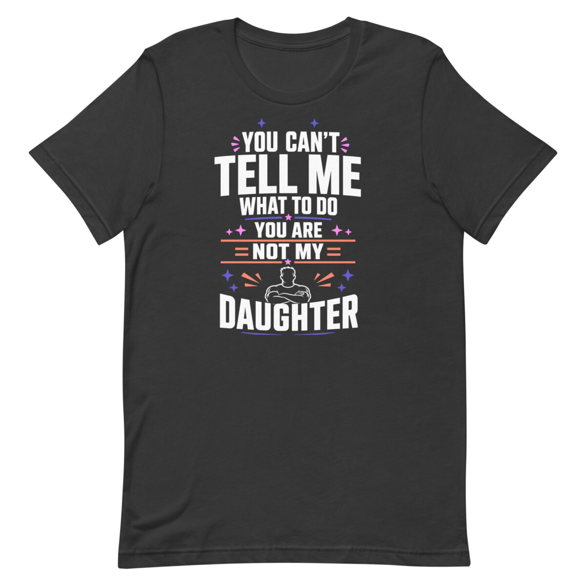 Black T-shirt with humorous father slogan