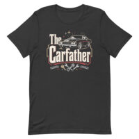 Black T-shirt with The Carfather car graphic