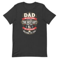Black T-shirt with heartfelt Dad quote design