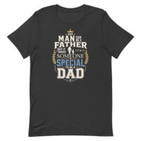 Black T-shirt with inspirational dad quote design