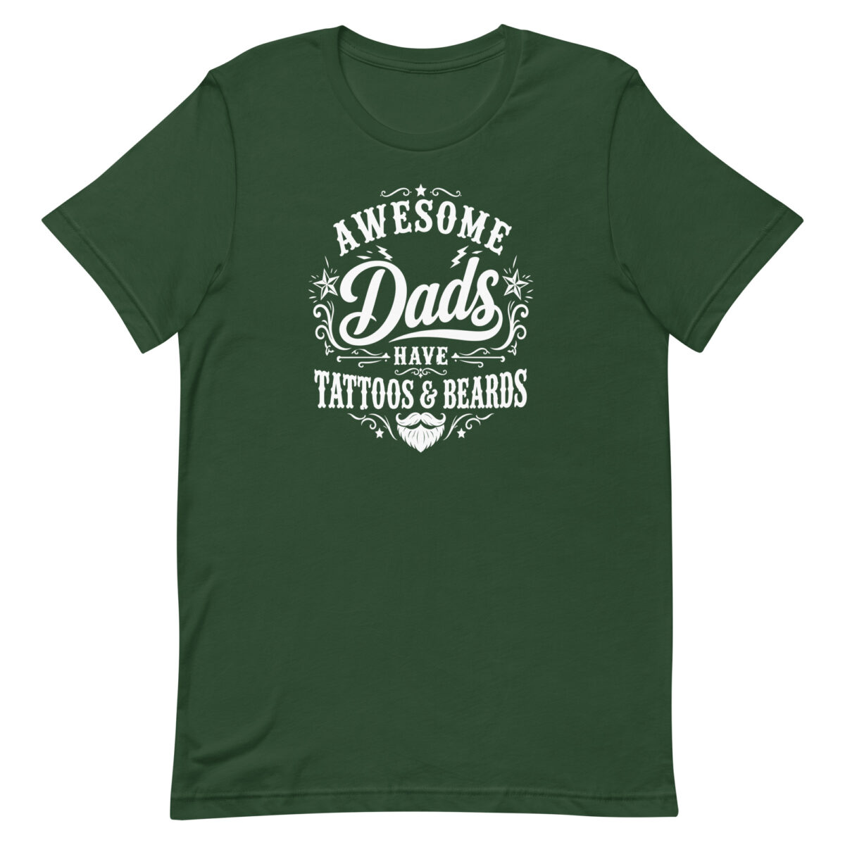 Green T-shirt with dad slogan design