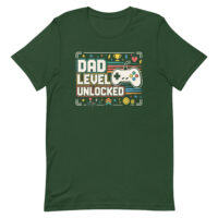 Green Dad Level Unlocked gaming T-shirt
