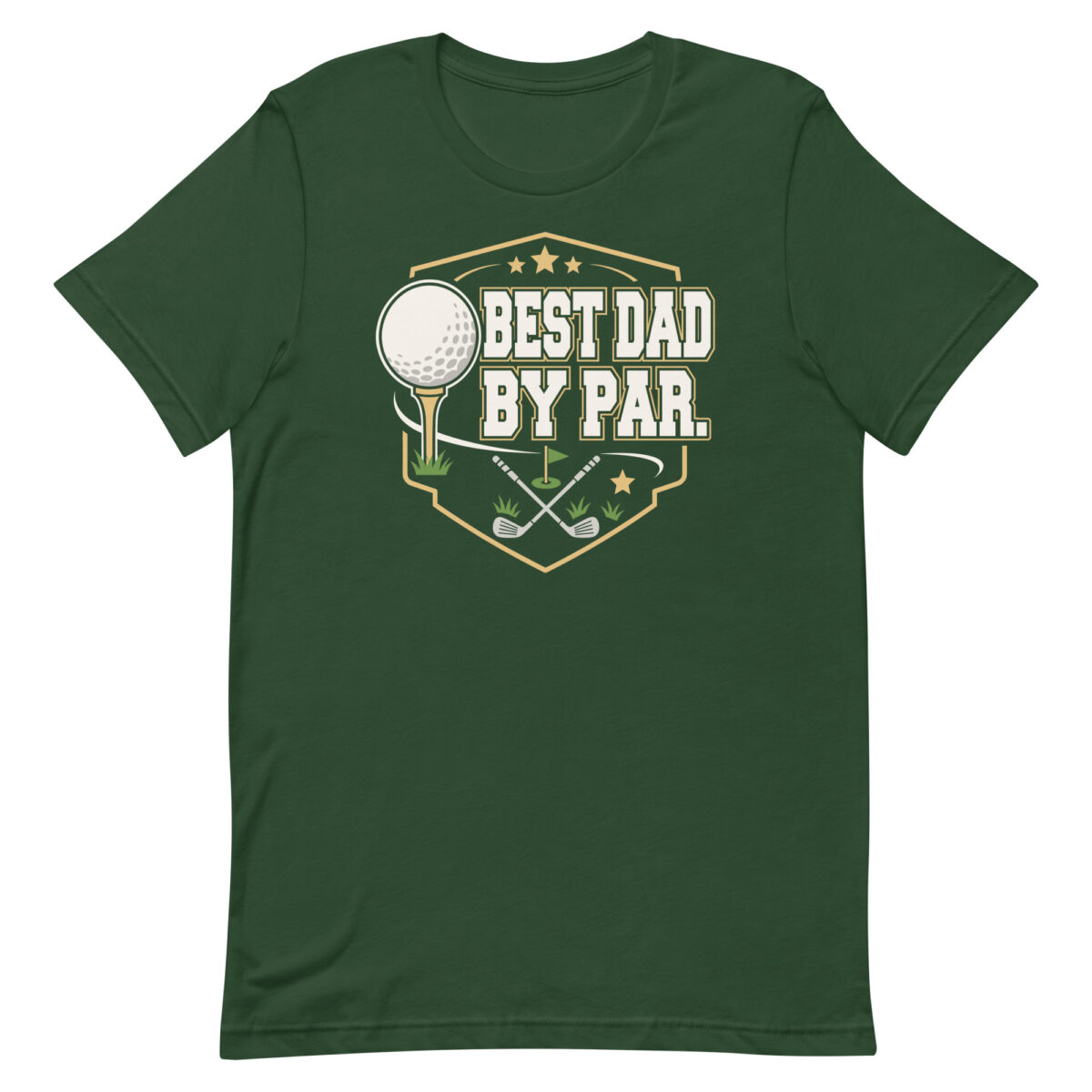 Green golf T-shirt with Best Dad By Par