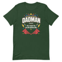 Green Dadman superhero dad graphic T-shirt