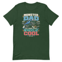 Green Monster Dad monster truck graphic T-shirt