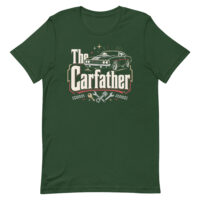 Green T-shirt with The Carfather car graphic