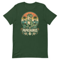 Green Papasaurus T-shirt with cool T-Rex graphic