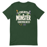 Green dad T-shirt with funny monster slogan