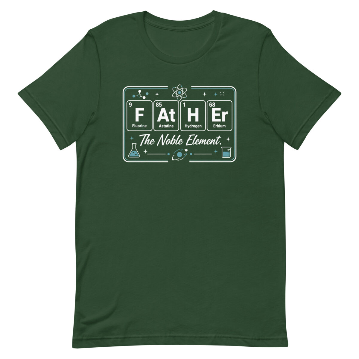 Green T-shirt with periodic table Father design