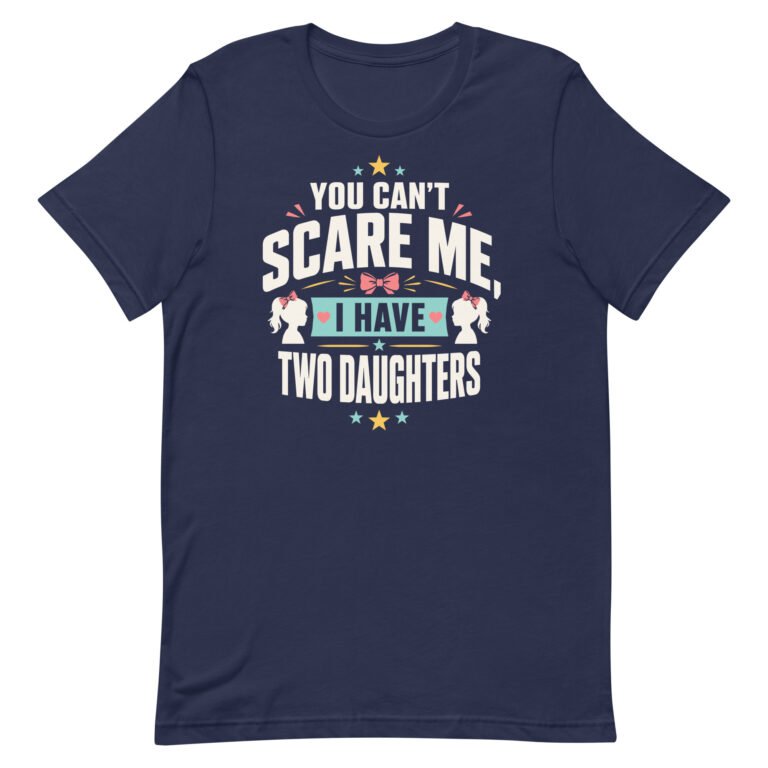 Navy T-shirt with funny dad quote design