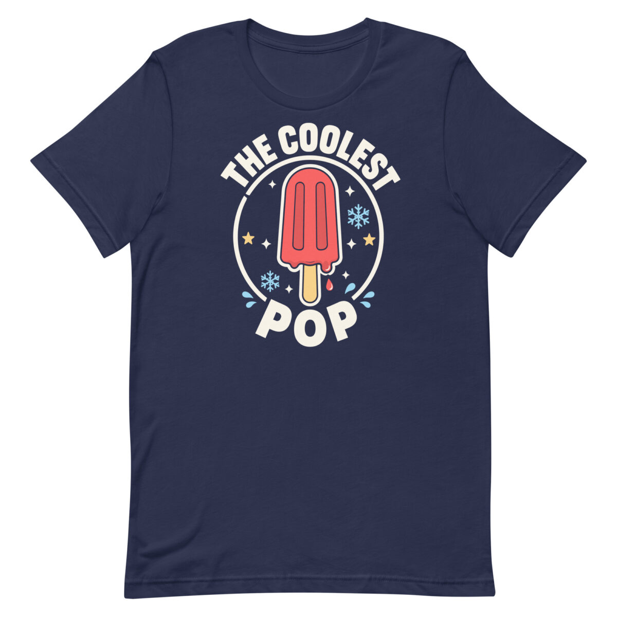 Navy T-shirt with popsicle and 'The Coolest Pop' design
