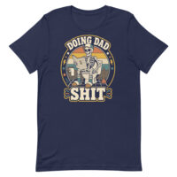 Funny skeleton dad toilet graphic T-shirt design