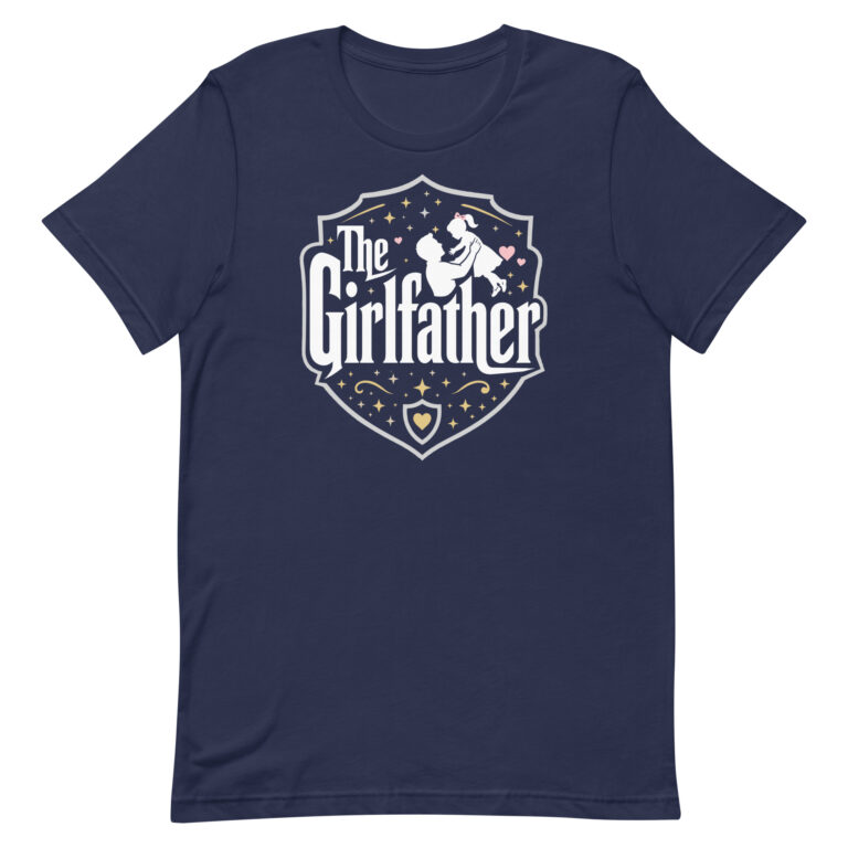Navy T-shirt with The Girlfather graphic