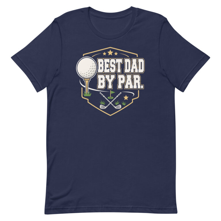 Navy Best Dad By Par golf T-shirt