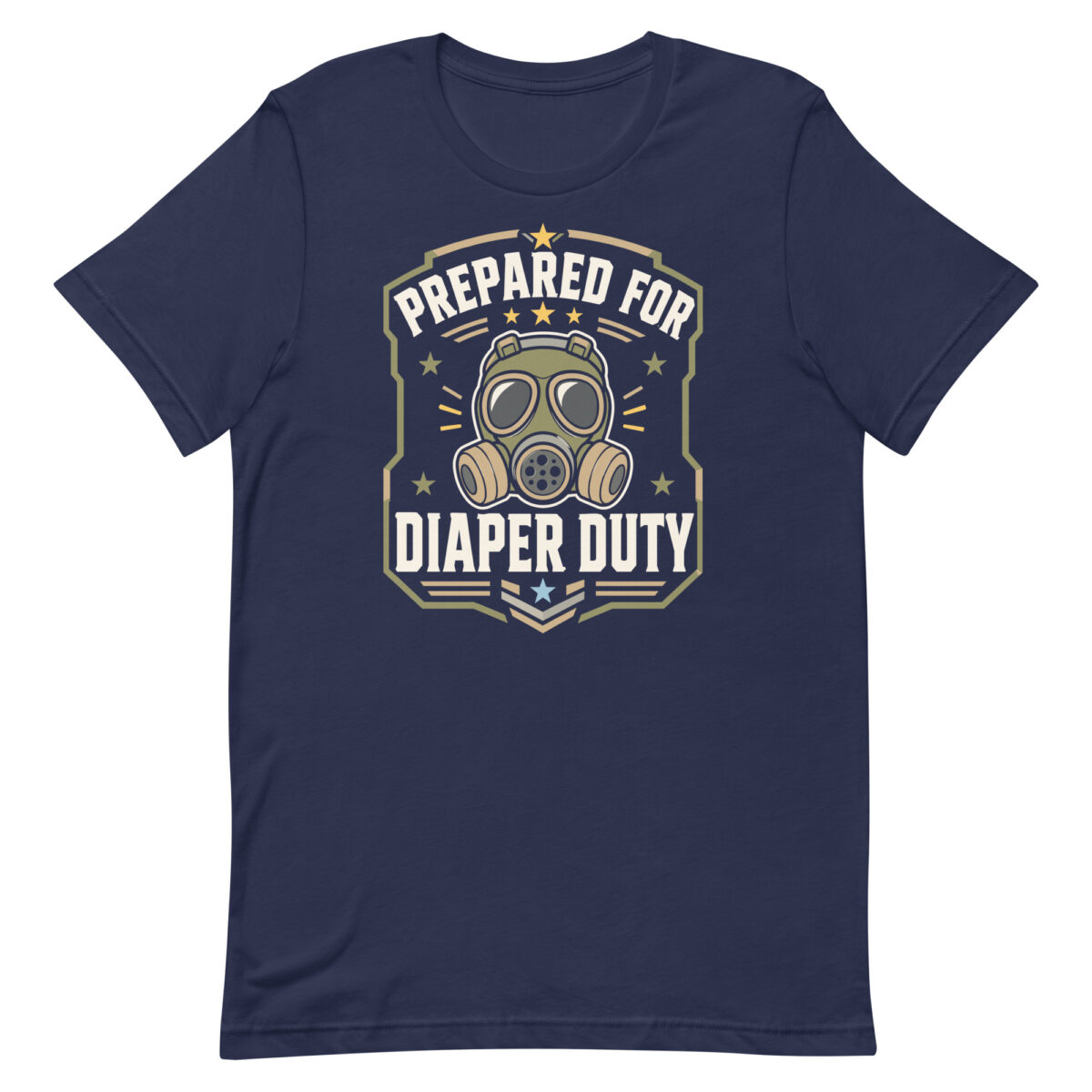 Prepared for Diaper Duty gas mask T-shirt