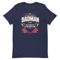 Navy Dadman superhero graphic T-shirt design