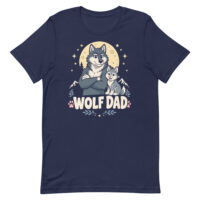 Wolf Dad cartoon wolves graphic T-shirt