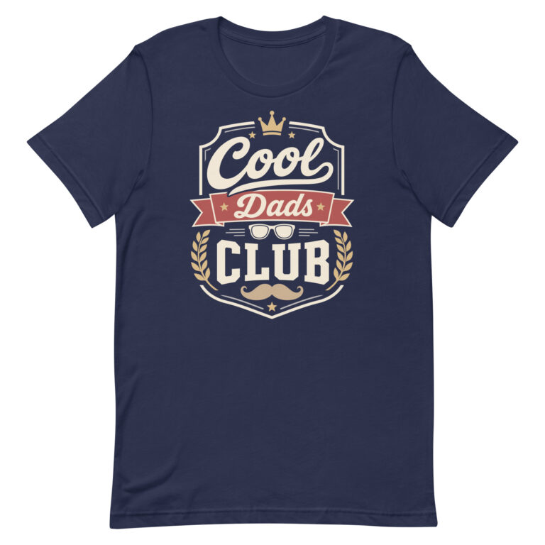 Navy T-shirt with Cool Dads Club graphic