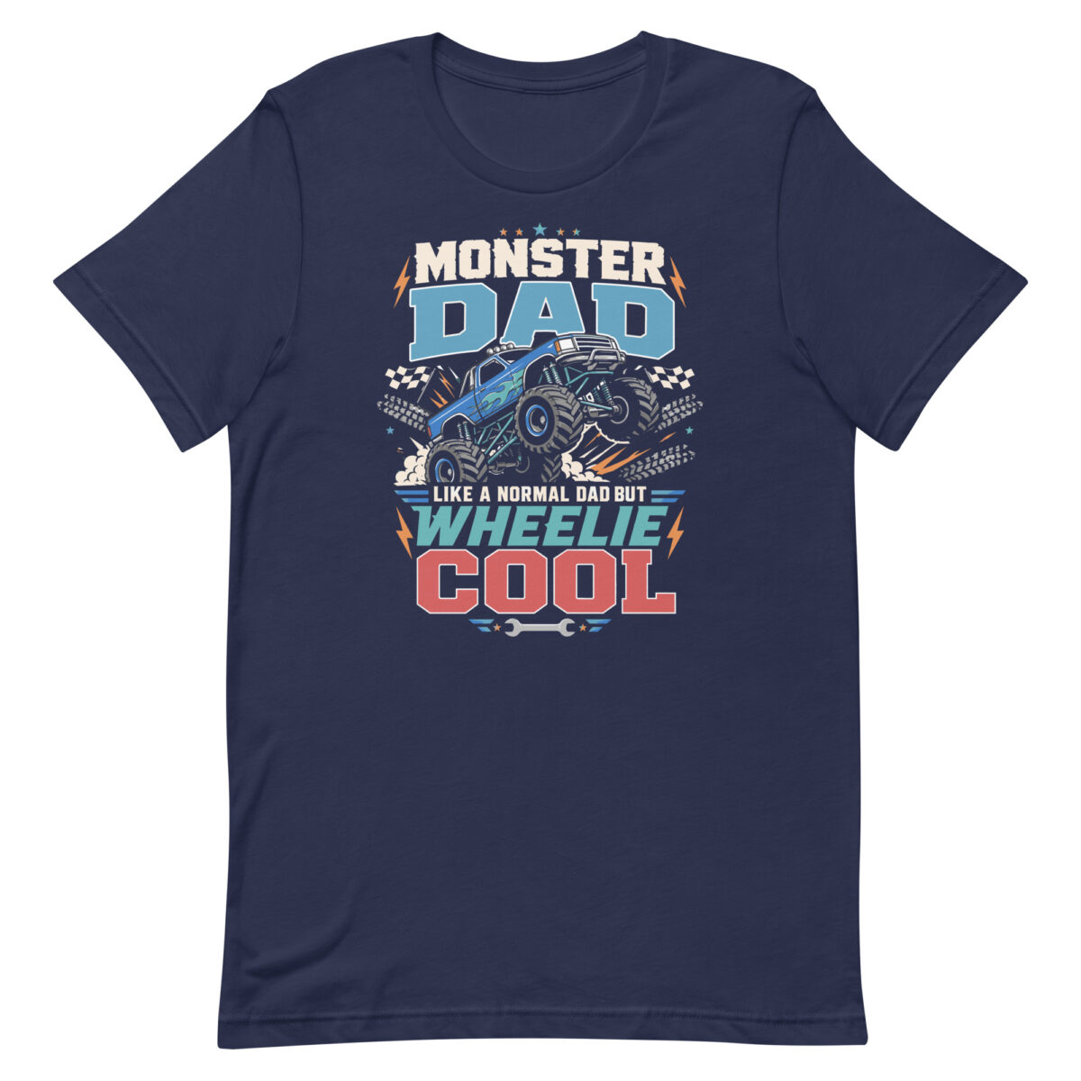 Monster Dad wheelie cool monster truck T-shirt