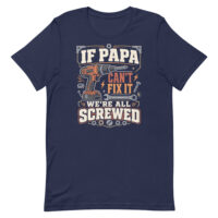 Navy T-shirt with drill and funny fix-it slogan