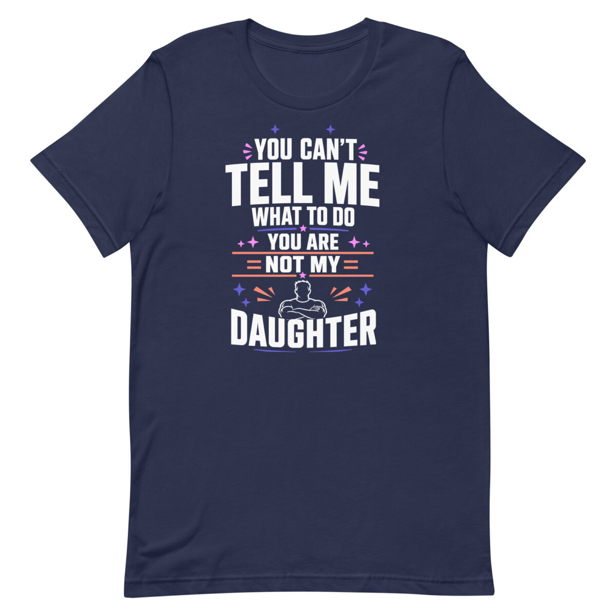 Navy T-shirt with funny dad slogan