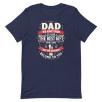 Navy T-shirt with heartfelt Dad quote design