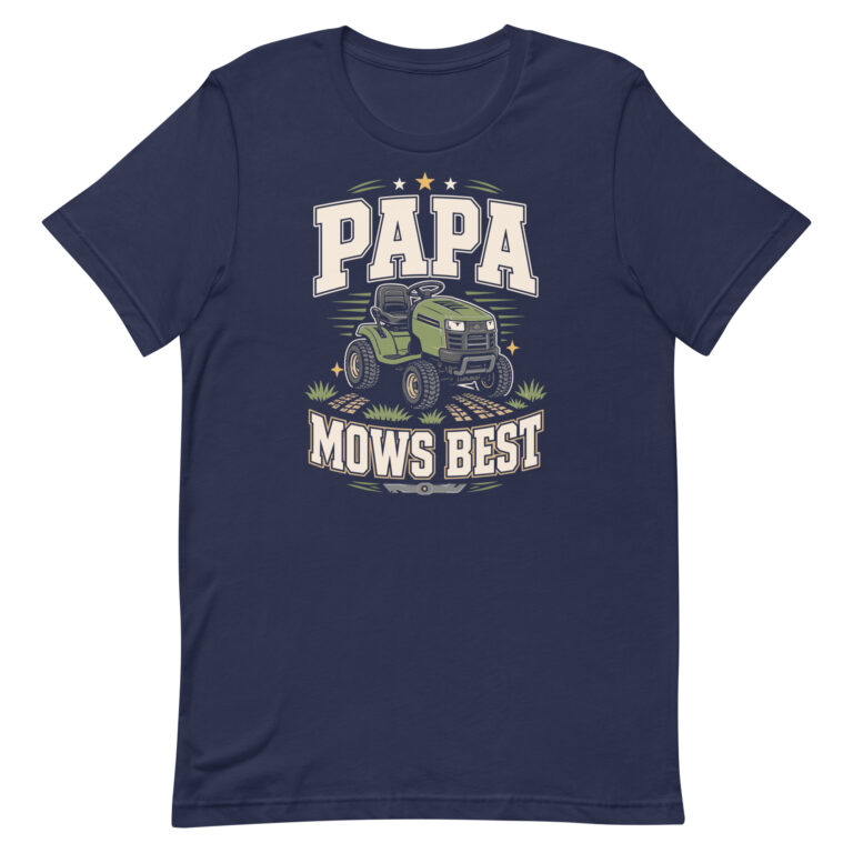 Papa Mows Best lawn mower T-shirt design