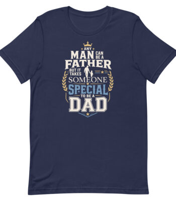Navy T-shirt with inspirational dad quote